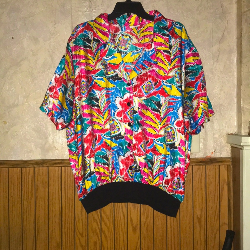 Multi color vintage Lauren Lee top (XL)
